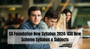 ca foundation new syllabus