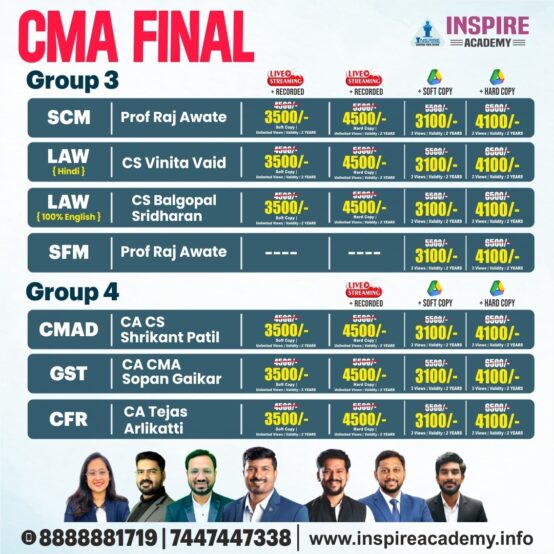 CMA Final Classes | Learn From Experts At Inspire Academy Pune