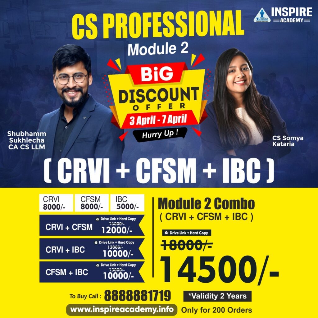 CS Professional Coaching Pune | Advance With Inspire Academy